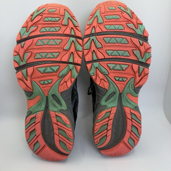 Asics Womens Gel Venture 5 T5N8N Black/Coral/Teal Running Shoes Size 6.5 - Picture 4 of 11
